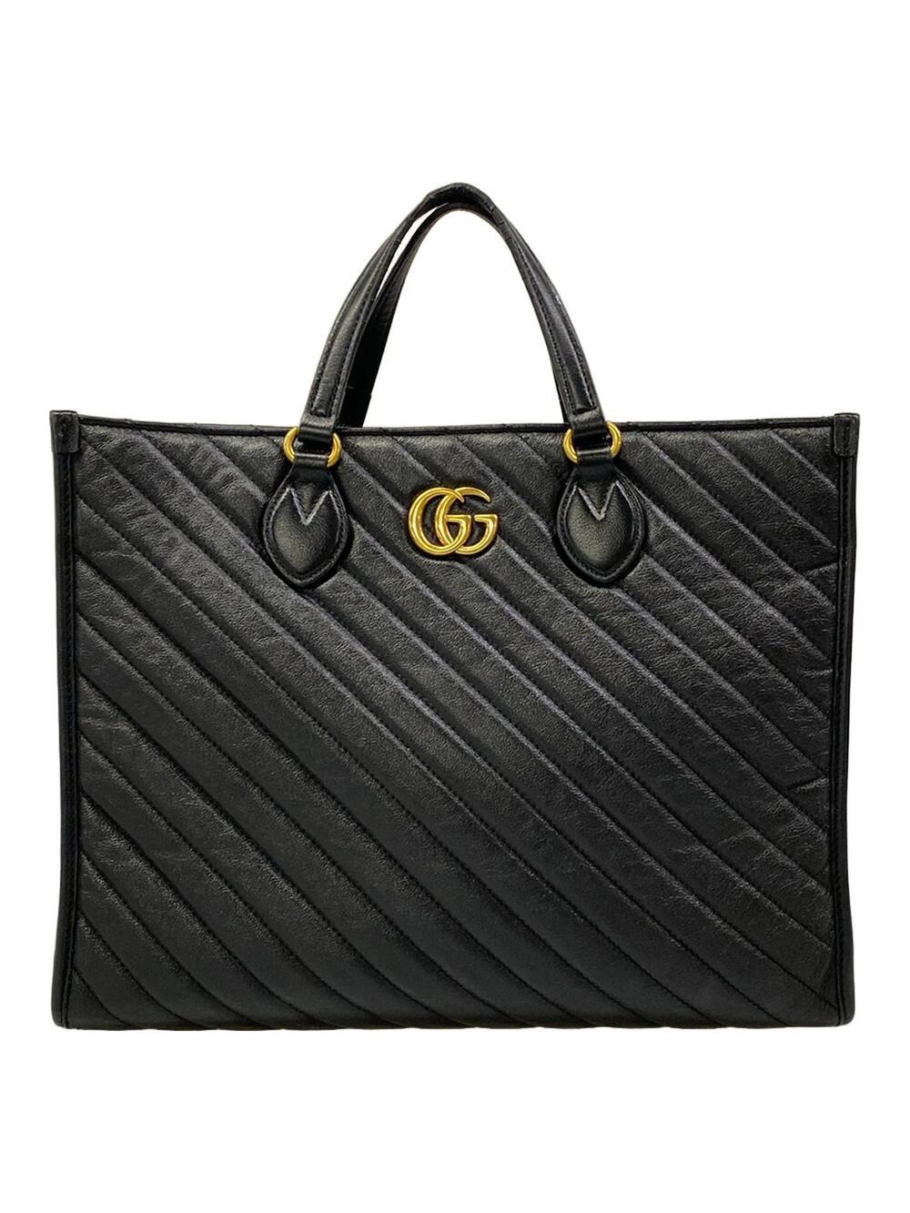 Gucci Gg Marmont Black Leather Tote Bag #347009G12B